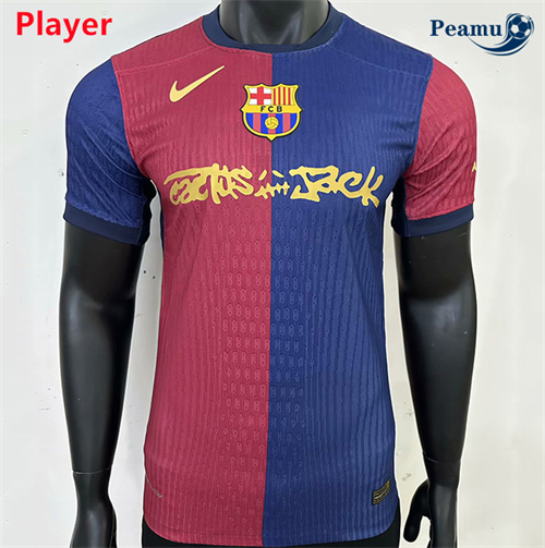 Novo Camisola Futebol Barcelona Player Principal Equipamento marca compartida 2025-2026