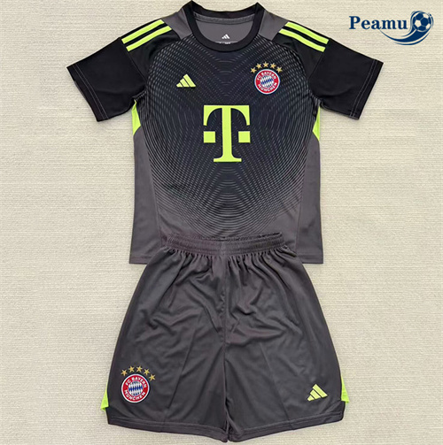 Oferta Camisola Futebol Bayern Múnich Crianças Equipamento Goleiro preto 2025-2026