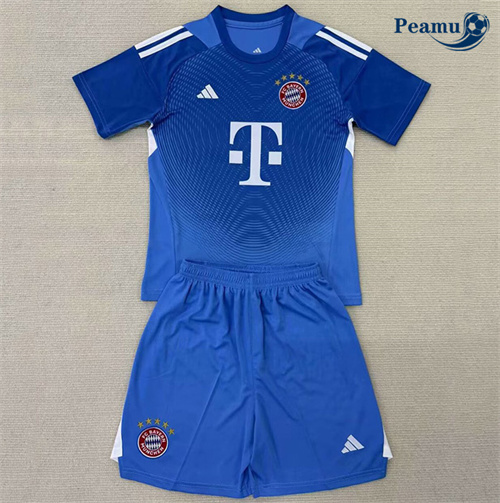 Comprar Camisola Futebol Bayern Múnich Crianças Equipamento Goleiro Azul 2025-2026