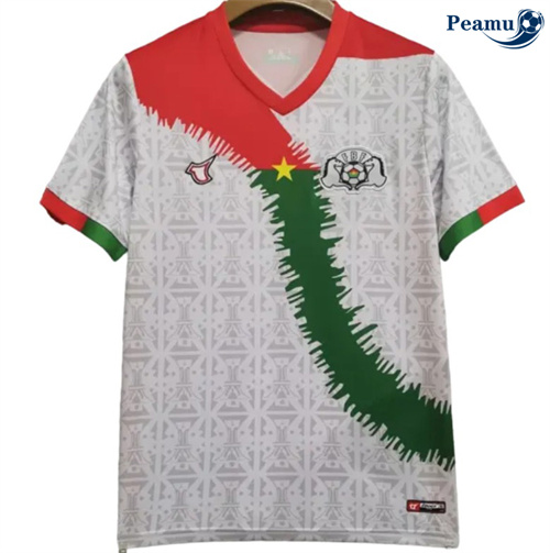 Novos Camisola Futebol Burkina Faso Alternativa Equipamento Branco 2024-2025