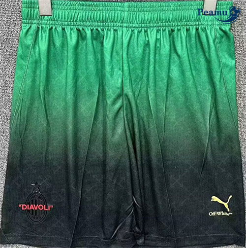 Novos Camisola Futebol AC Milan Calcoes Equipamento marca compartida Verde 2025-2026