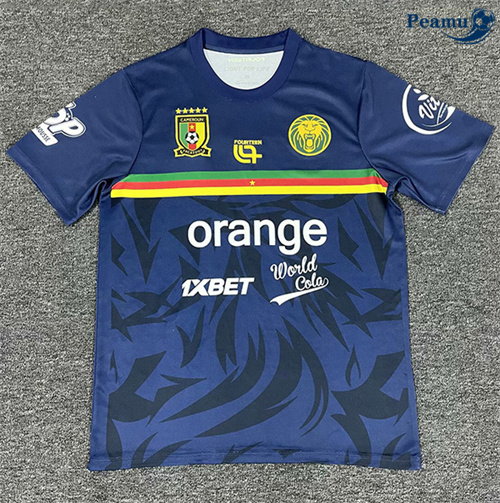 Novo Camisola Futebol Camaroes Equipamento Training Azul 2025-2026