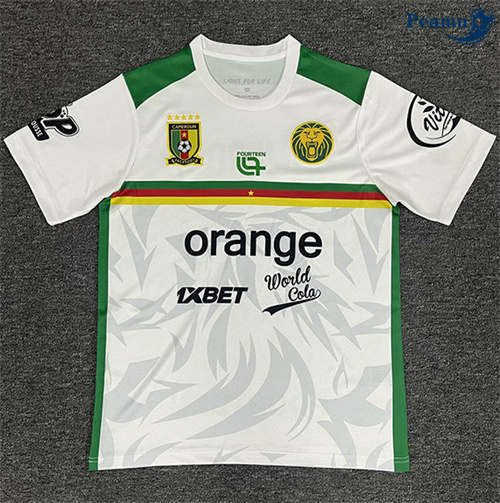 Criar Camisola Futebol Camaroes Equipamento Training Branco 2025-2026