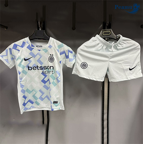 Criar Camisola Futebol Inter Milan Crianças Alternativa Equipamento 2025-2026
