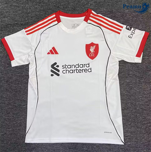Novos Camisola Futebol Liverpool Equipamento Branco 2025-2026