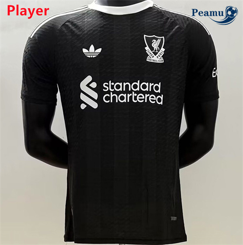 Oferta Camisola Futebol Liverpool Player Equipamento Goleiro preto 2025-2026