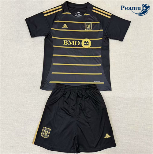 Loja Camisola Futebol Los Angeles FC Crianças Equipamento preto 2025-2026