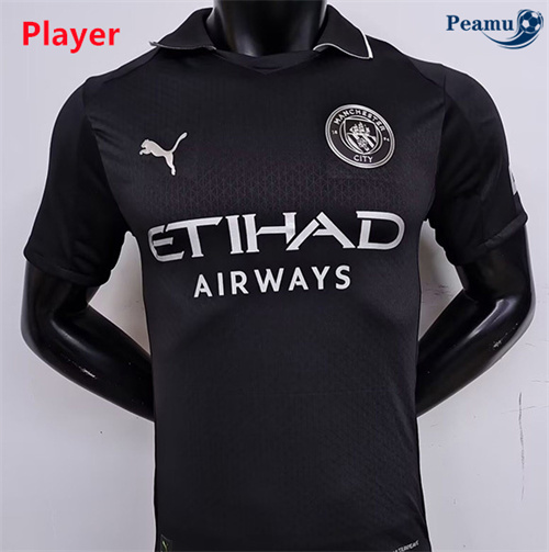Novo Camisola Futebol Manchester City Player Equipamento preto 2025-2026