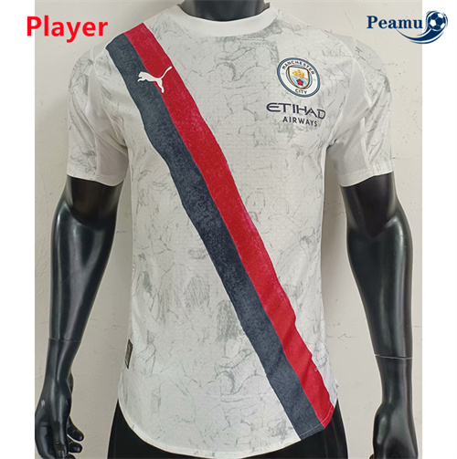 Criar Camisola Futebol Manchester City Player Equipamento Branco 2025-2026