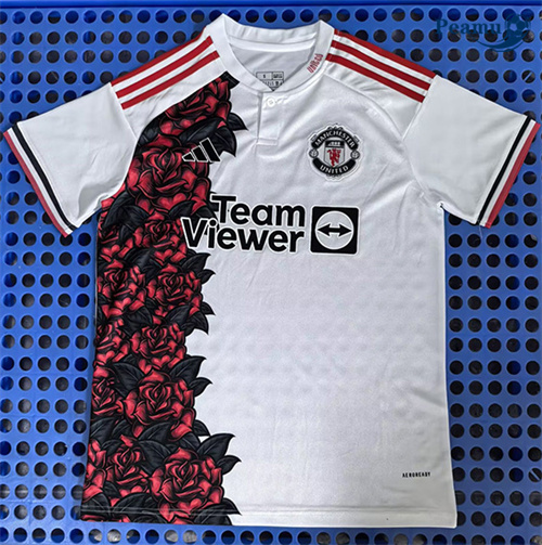 Loja Camisola Futebol Manchester United Equipamento Especial Vermelho/Branco 2025-2026