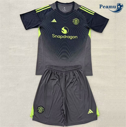 Comprar Camisola Futebol Manchester United Crianças Equipamento Goleiro preto 2025-2026