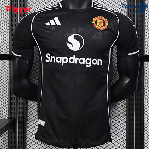 Loja Camisola Futebol Manchester United Player Equipamento preto 2025-2026