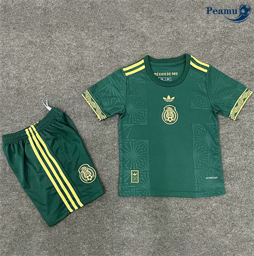 Loja Camisola Futebol Mexico Crianças Equipamento Taça de Ouro Verde 2025-2026
