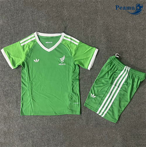 Vender Camisola Futebol Mexico Crianças Equipamento Goleiro Taça de Ouro Verde 2025-2026