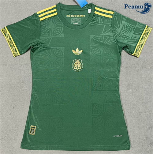 Novos Camisola Futebol Mexico Mulher Equipamento Taça de Ouro Verde 2025-2026