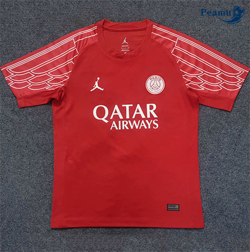 Novos Camisola Futebol PSG Equipamento Vermelho 2024-2025