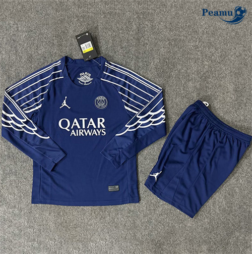 Novos Camisola Futebol PSG Crianças Terceiro Equipamento Manga longa 2024-2025