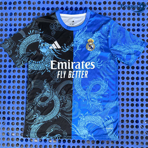 Novos Camisola Futebol Real Madrid Equipamento Training dragon Azul 2025-2026