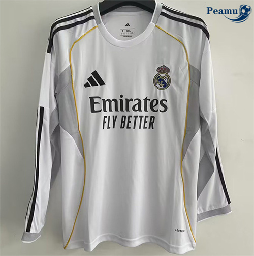 Loja Camisola Futebol Real Madrid Principal Equipamento Manga longa 2025-2026