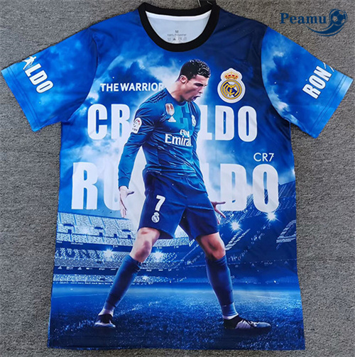Novos Camisola Futebol Real Madrid Equipamento Cristiano Ronaldo Especial Azul 2025-2026