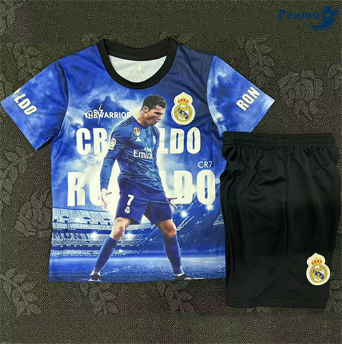 Novo Camisola Futebol Real Madrid Crianças Equipamento Azul 2025-2026