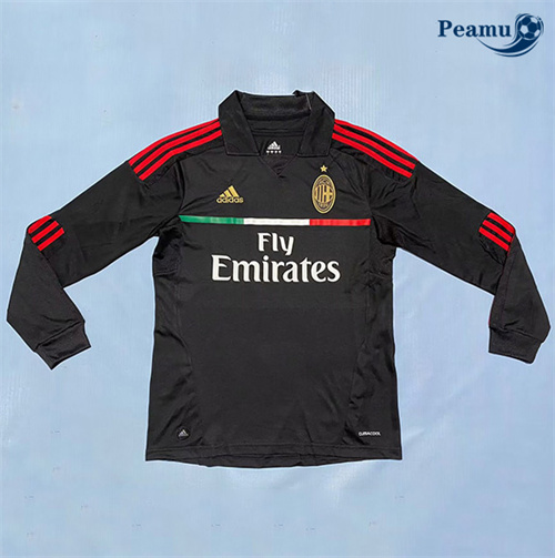 Novos Camisola Futebol Retrô AC Milan Alternativa Equipamento Manga longa 2011-12