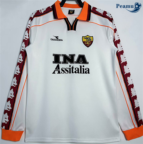 Criar Camisola Futebol Retrô AS Roma Alternativa Equipamento Manga longa 1998-99