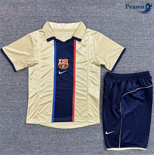 Comprar Camisola Futebol Retrô Barcelona Crianças Alternativa Equipamento 2001-02