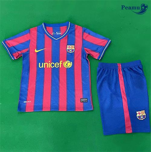 Novos Camisola Futebol Retrô Barcelona Crianças Principal Equipamento 2009-10