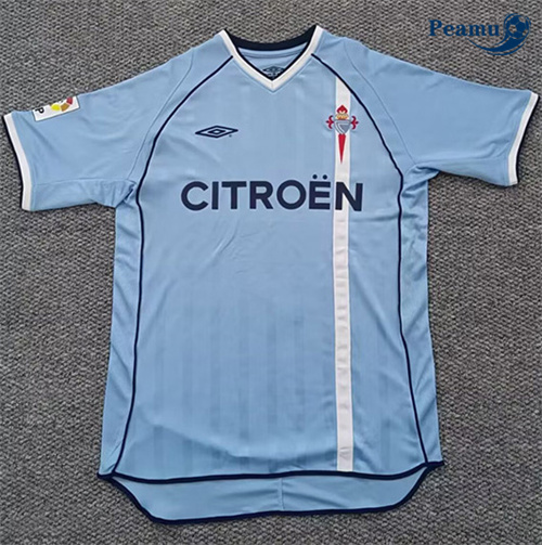 Novo Camisola Futebol Retrô Celta de Vigo Principal Equipamento 2001-02
