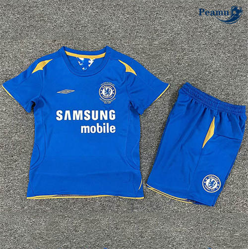 Novos Camisola Futebol Retrô Chelsea Crianças Principal Equipamento 2005-06
