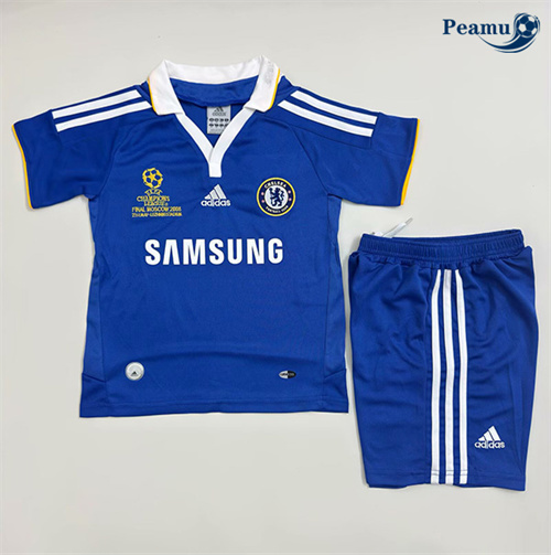 Criar Camisola Futebol Retrô Chelsea Crianças Principal Equipamento 2007-08