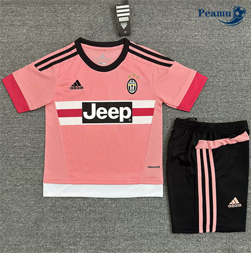 Criar Camisola Futebol Retrô Juventus Crianças Alternativa Equipamento 2015-16