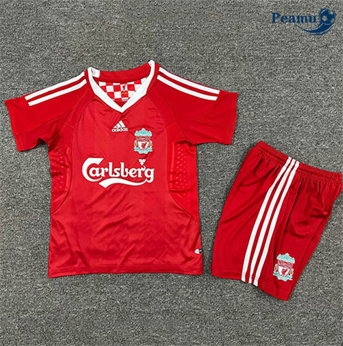 Criar Camisola Futebol Retrô Liverpool Crianças Principal Equipamento 2008-10