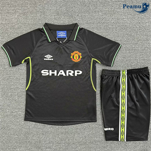 Novo Camisola Futebol Retrô Manchester United Crianças Alternativa Equipamento 1998-99