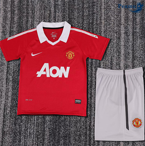 Vender Camisola Futebol Retrô Manchester United Crianças Principal Equipamento 2010-11