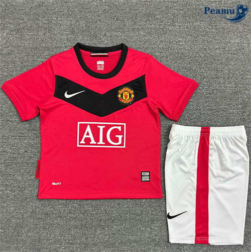 Novos Camisola Futebol Retrô Manchester United Crianças Principal Equipamento 2010