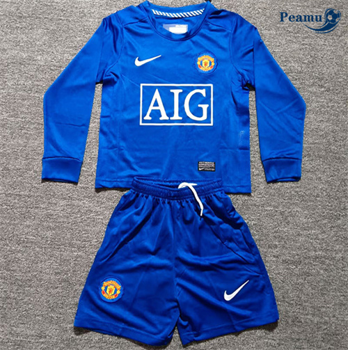 Oferta Camisola Futebol Retrô Manchester United Crianças Alternativa Equipamento Manga longa 2008-09