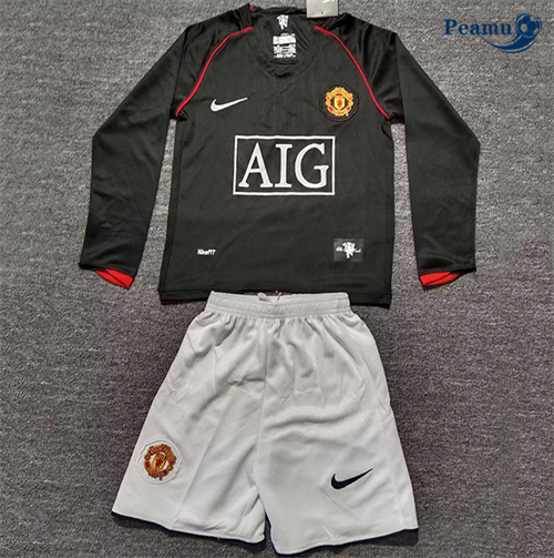 Comprar Camisola Futebol Retrô Manchester United Crianças Alternativa Equipamento Manga longa 2007-08