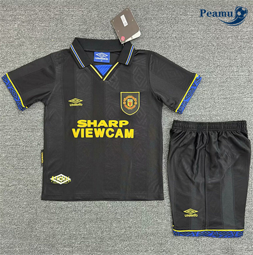 Novos Camisola Futebol Retrô Manchester United Crianças Alternativa Equipamento 1993-94