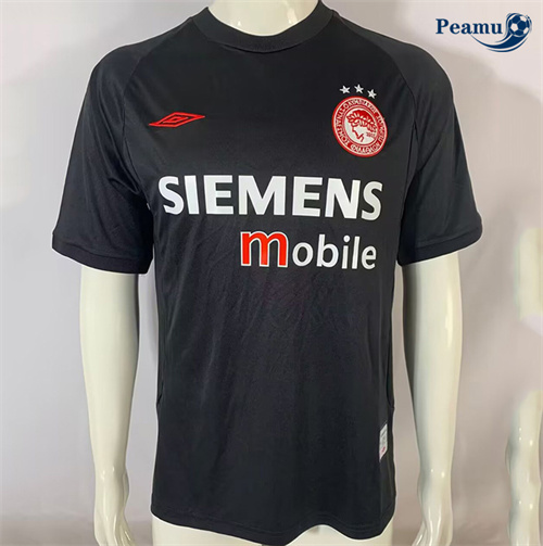 Novo Camisola Futebol Retrô Olympia Equipamento preto 2004-05