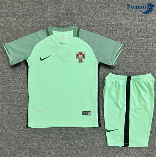 Criar Camisola Futebol Retrô Portugal Crianças Alternativa Equipamento 2016