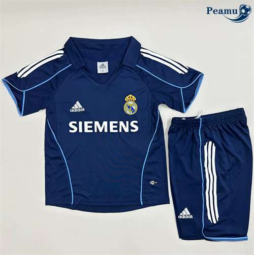 Loja Camisola Futebol Retrô Real Madrid Crianças Alternativa Equipamento 2005-06
