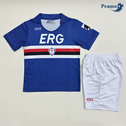 Novos Camisola Futebol Retrô Sampdoria Crianças 1990-91
