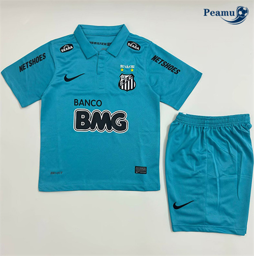 Oferta Camisola Futebol Retrô Santos Crianças Equipamento Azul 2012-13