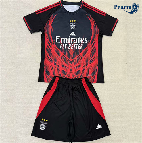 Comprar Camisola Futebol S.L Benfica Crianças Equipamento preto 2025-2026