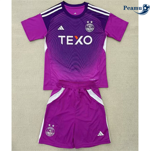 Camisola Futebol Aberdeen FC Crianças Equipamento Púrpura 2025-2026