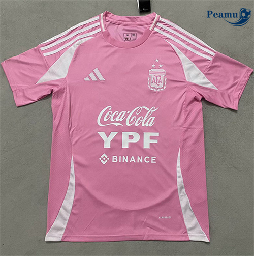 Camisola Futebol Argentina Equipamento Training Rosa 2025-2026