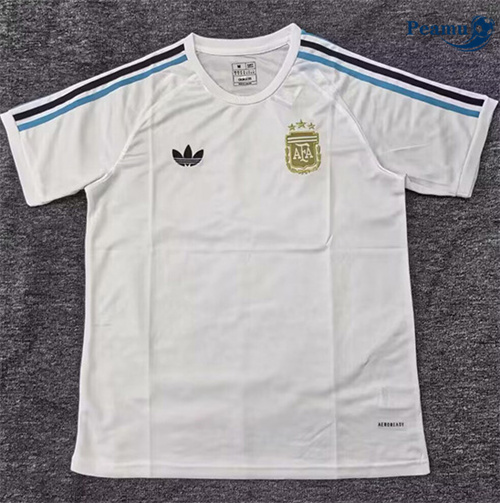 Camisola Futebol Argentina Equipamento Training Blanco 2025-2026