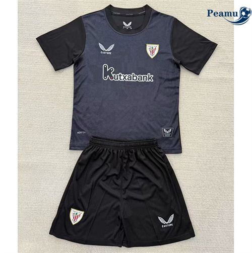 Camisola Futebol Athletic Bilbao Crianças Equipamento Goleiro preto 2025-2026